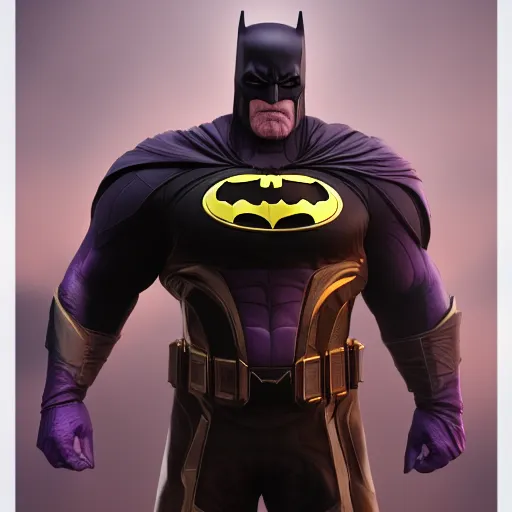 Prompt: Thanos dressed up as Batman, hyperdetailed, artstation, cgsociety, 8k