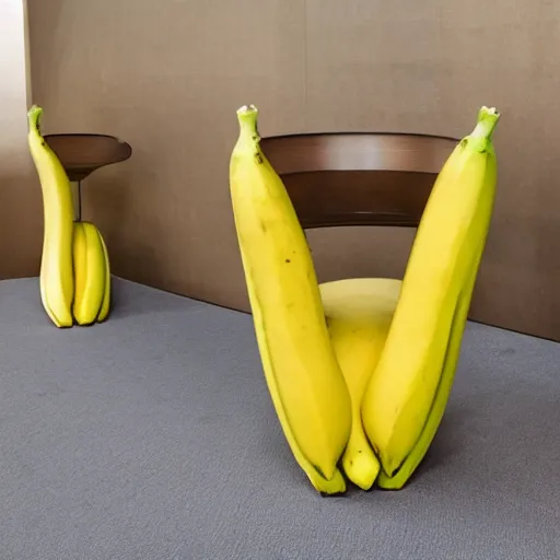 Prompt: three view design of a banana - shaped chair