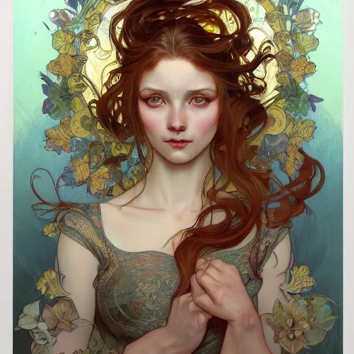 Image similar to a portrait in the style of anna dittmann and donato giancola and alphonse mucha.