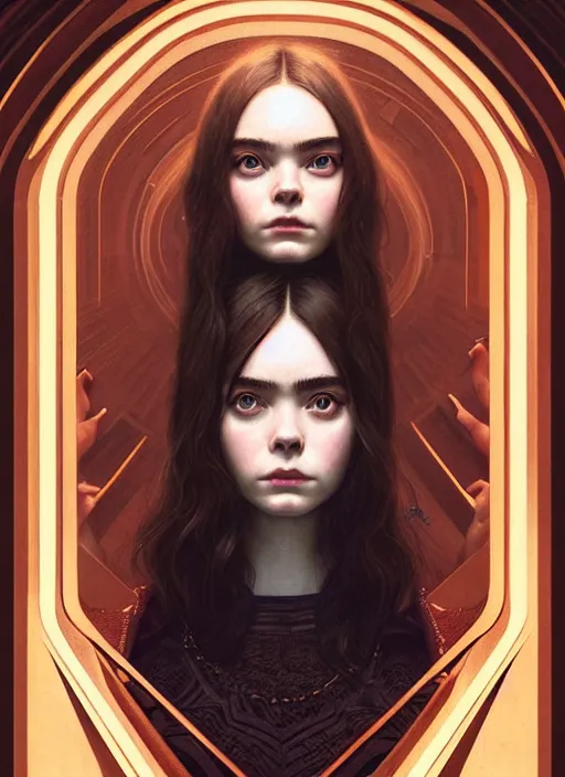 Prompt: symmetry!! portrait of elle fanning, lily collins, anya - taylor joy in prey, horror, fashion, dark!! intricate, elegant, highly detailed, digital painting, artstation, concept art, smooth, sharp focus, illustration, art by artgerm and greg rutkowski and alphonse mucha