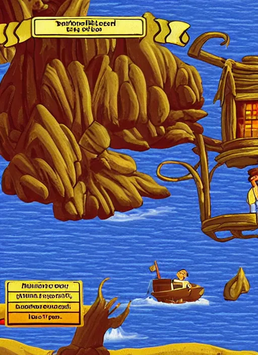 Image similar to the secret of monkey island opening scene