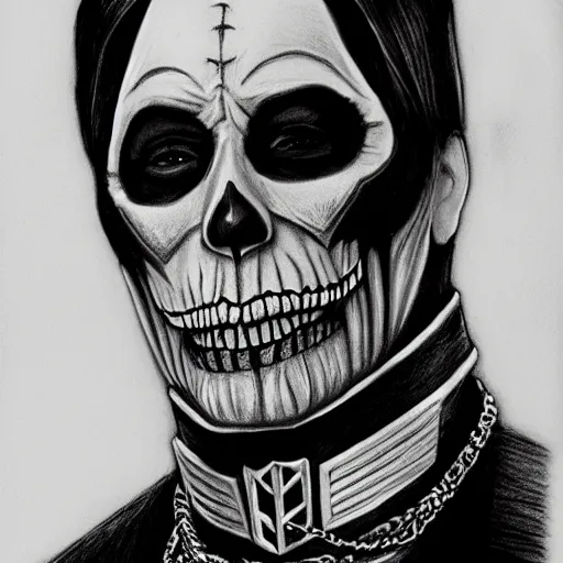 Image similar to pencil illustration of Papa Emeritus 8k high detail
