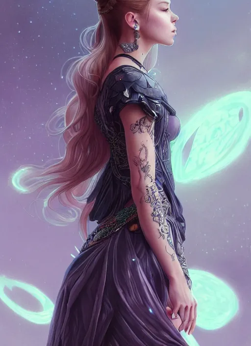 Prompt: jossi of blackpink, wearing a semi transparent dress, m, deep focus, d & d, fantasy, intricate, elegant, highly detailed, digital painting, artstation, concept art, matte, sharp focus, illustration, hearthstone, art by artgerm and greg rutkowski and alphonse mucha