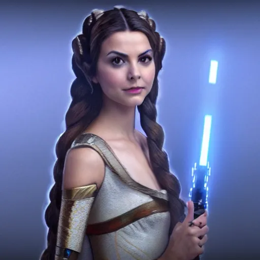 Image similar to victoria justice as princess padme in star wars episode 3, 8 k resolution, cinematic lighting, anatomically correct