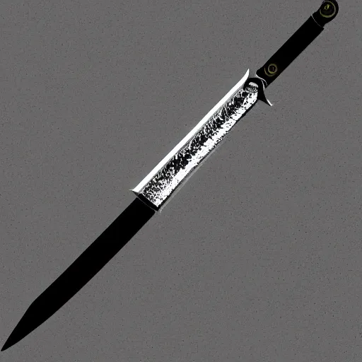 Image similar to a pencil that turns into a sword, digital art