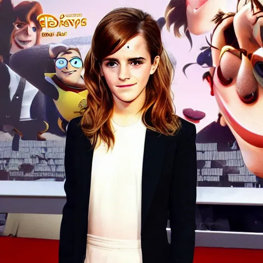 Image similar to emma watson. pixar style movie