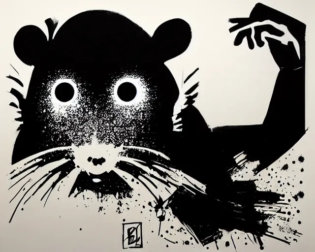 Image similar to artwork by blek le rat