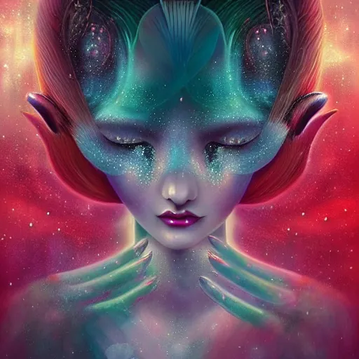 Prompt: beauty alien by anna dittmann