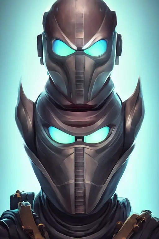 Image similar to epic mask helmet robot ninja portrait stylized as fornite style game design fanart by concept artist gervasio canda, behance hd by jesper ejsing, by rhads, makoto shinkai and lois van baarle, ilya kuvshinov, rossdraws global illumination radiating a glowing aura global illumination ray tracing hdr render in unreal engine 5