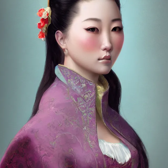 Image similar to beautiful women with oriental faces, character portrait, sharp, digital matte painting, by asher brown durand, trending on artstation