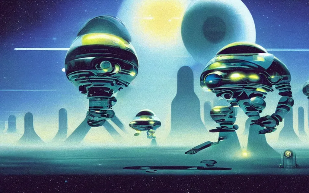 Image similar to a techno - spiritual utopian alien, perfect future, award winning digital art by chris foss