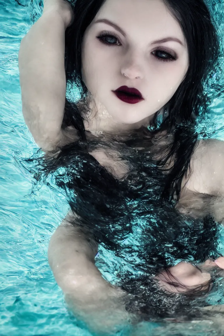 Prompt: beautiful female face, pale, glass skin, long black hair, evil eyes. underwater photography, sharp focus, hyper realistic, 8 k