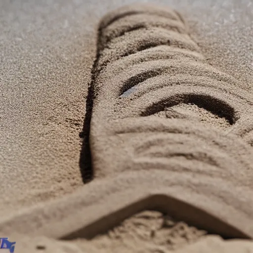 Prompt: Photo Of A Sand Sculpture Of A Ancient Sword, 8K, Photorealistic, Cinematic, Award Winning