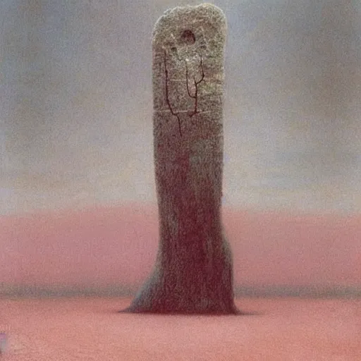 Prompt: beksinski with pastel colour