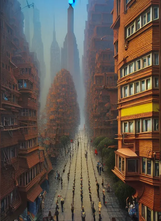 Prompt: hyper detailed 3d render like a Oil painting - going downtown by Jacek Yerka, Mariusz Lewandowski, Houdini algorithmic generative render, Abstract brush strokes, Masterpiece, Edward Hopper and James Gilleard, Zdzislaw Beksinski, Mark Ryden, Wolfgang Lettl, hints of Yayoi Kasuma, octane render, 8k