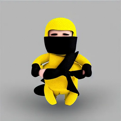 Image similar to a banana dressed as a ninja