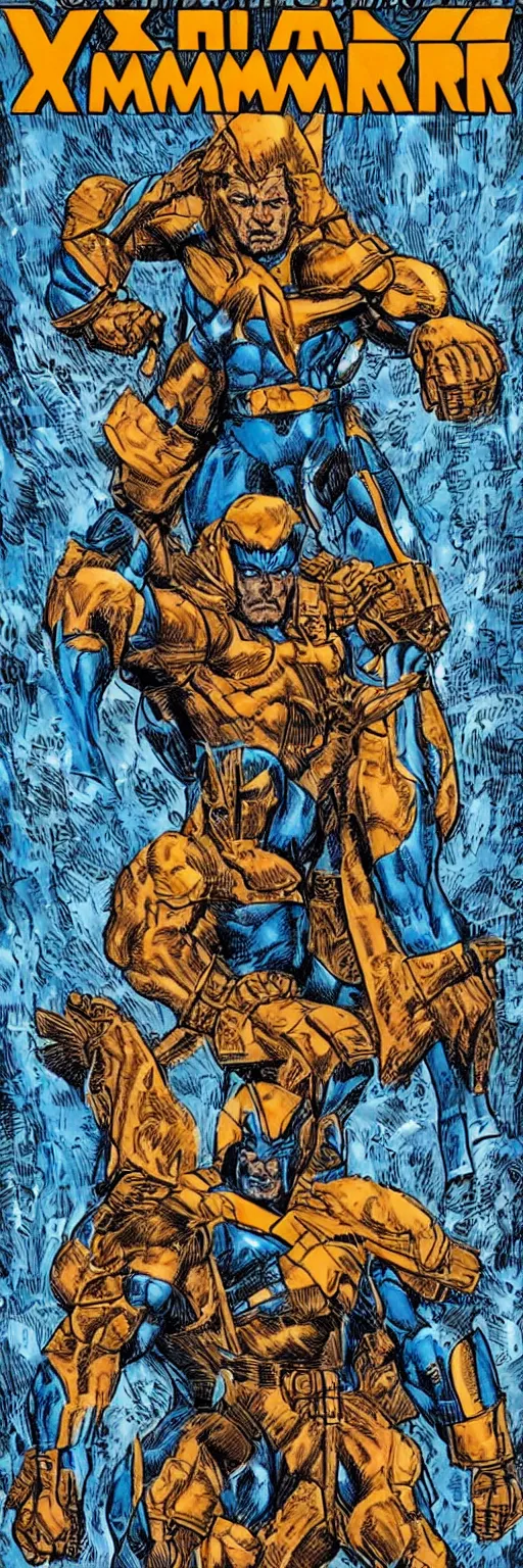 Image similar to x-o manowar in the style of barry windsor-smith