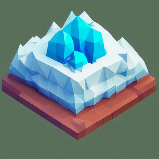 Image similar to a floating island isometric art, low poly art, game art, artstation, 3D render, cgsociety