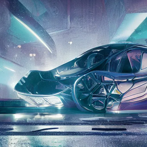 Image similar to car : motherboard forms designed by zaha hadid sci-fi futuristic ultra realistic photography, keyshot render, octane render, unreal engine 5 render, high oiled liquid glossy specularity reflections, ultra detailed, golden hour, dramatic lighting 4k, 8k, 16k in the style ofblade runner 2049 Cyberpunk 2077 ghost in the shell thor 2 marvel film : tilt shift: sharp focus