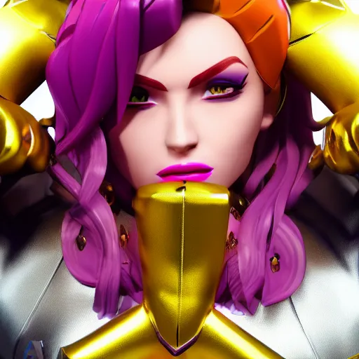 Image similar to still of pretty KDA More Miss Fortune (wild rift) close up in KDA More music video. 3d render, octane render, game art, realistic, highly detailed, trending on artstation, 4k, trending on artstation