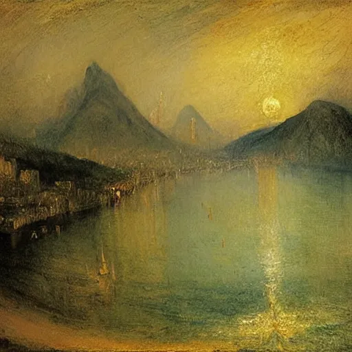 Image similar to rio de janeiro painted by william turner