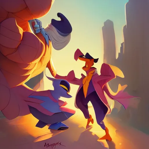 Image similar to hero world darkwing duck, behance hd by jesper ejsing, by rhads, makoto shinkai and lois van baarle, ilya kuvshinov, rossdraws global illumination