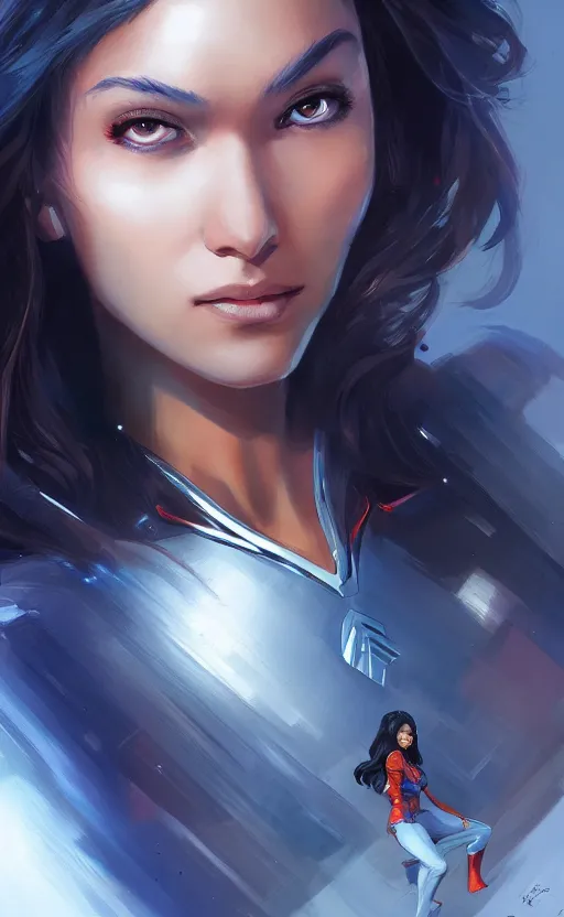 Image similar to A portrait of Superwoman , by Stanley Artgerm Lau, WLOP, Rossdraws, James Jean, Andrei Riabovitchev, Marc Simonetti, and Sakimichan, tranding on artstation