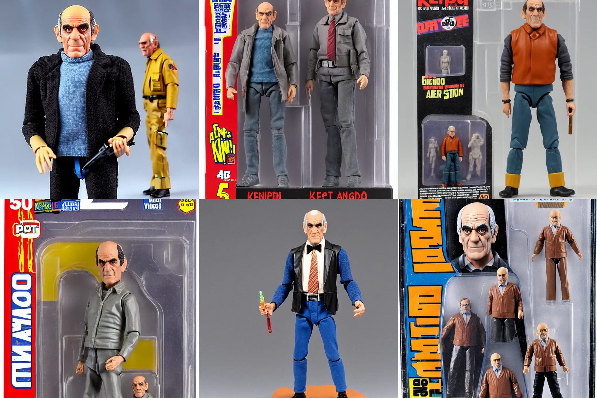 Prompt: Abe Vigoda as a 1980's Kenner style action figure, 5 points of articulation, full body, 4k, highly detailed