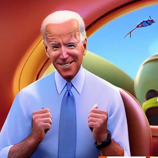 Prompt: joe biden in the movie a bugs life, film still, cinematic lighting