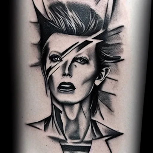 Image similar to tattoo of david bowie