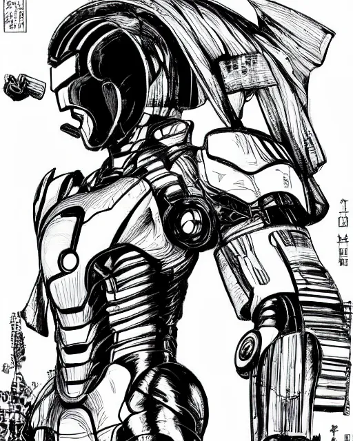 Image similar to black and white sad iron man with wires eat banana on hands on the destroed moon, wires earth background, by tsutomu nihei