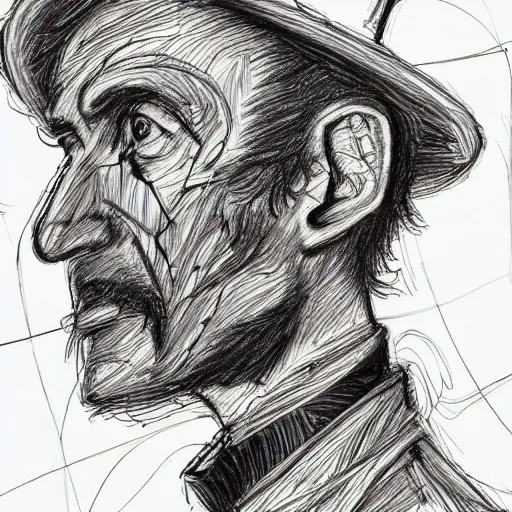 Image similar to a realistic yet scraggly portrait sketch of the side profile of a stern and sophisticated steam powered giraffe, trending on artstation, intricate details, in the style of frank auerbach, in the style of sergio aragones, in the style of martin ansin, in the style of david aja, in the style of mattias adolfsson