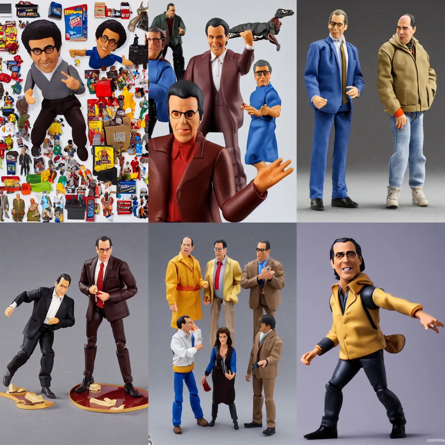 Prompt: Seinfeld action figures, collectibles, toys, product photography, high quality