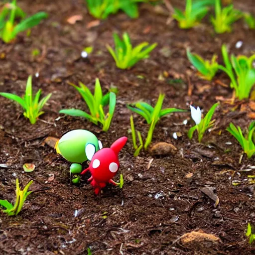 Prompt: a Pikmin in the wild