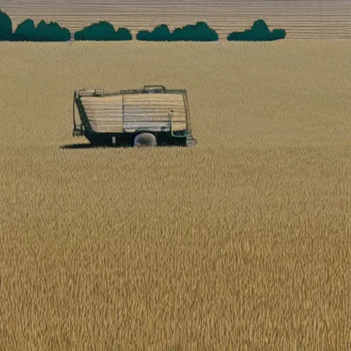 Image similar to endless bland midwestern grain gradient wheat cornfields by bill watterson from mulan ( 1 9 9 7 )