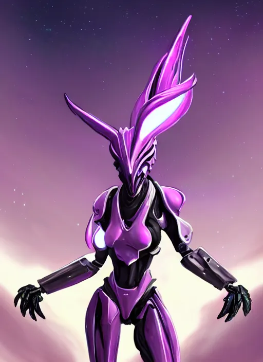 Image similar to cinematic body shot, galactic sized goddess, proportional stunning beautiful hot female warframe, sleek mecha female dragon head, metal ears, led purple eyes, smooth fuschia skin, smooth silver armor, floating in space, holding a galaxy, epic proportions, epic size, epic scale, furry art, dragon art, giantess art, warframe fanart, furaffinity, octane