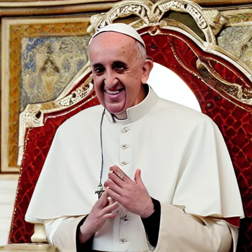 Image similar to zohan as a pope