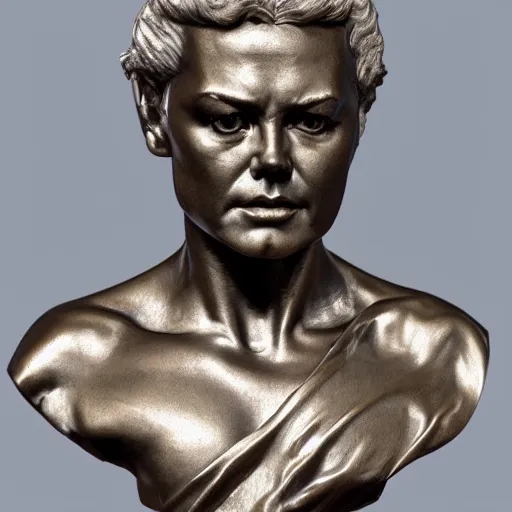Image similar to beautiful lifelike award winning marble statue bust of gary glitter trending on art station artgerm greg rutkowski alphonse mucha museum quality cinematic atmospheric