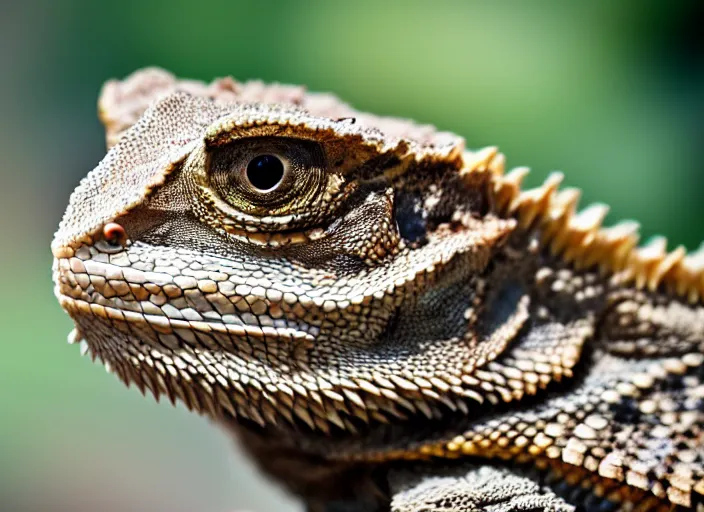Prompt: dslr portrait still of a bearded dragon!!! with a large white beard!!!, 8 k 8 5 mm f 1. 4