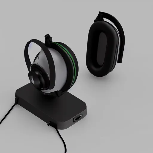 Prompt: headphone stand, futuristic, techno, cyberpunk, product design, 3 d render, 3 d concept, isometric design, fun, swag, cute, product showcase