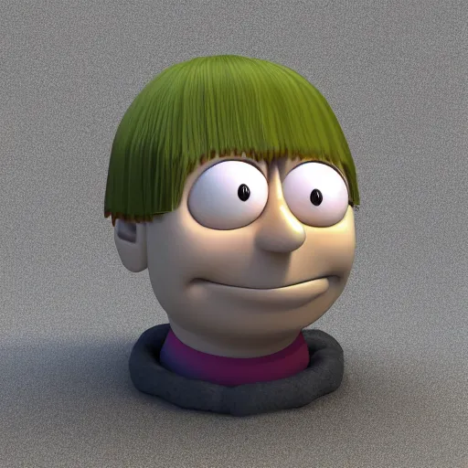 Image similar to 3 d model of the head of ralph wiggum from the simpsons