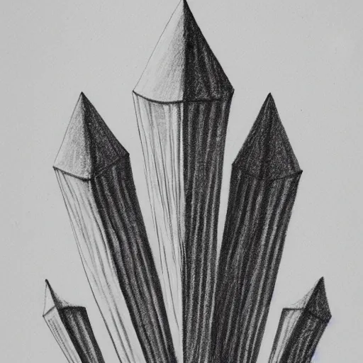 Image similar to black - and - white pencil drawing of a spaceship