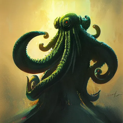 Prompt: chthulu, craig mullins