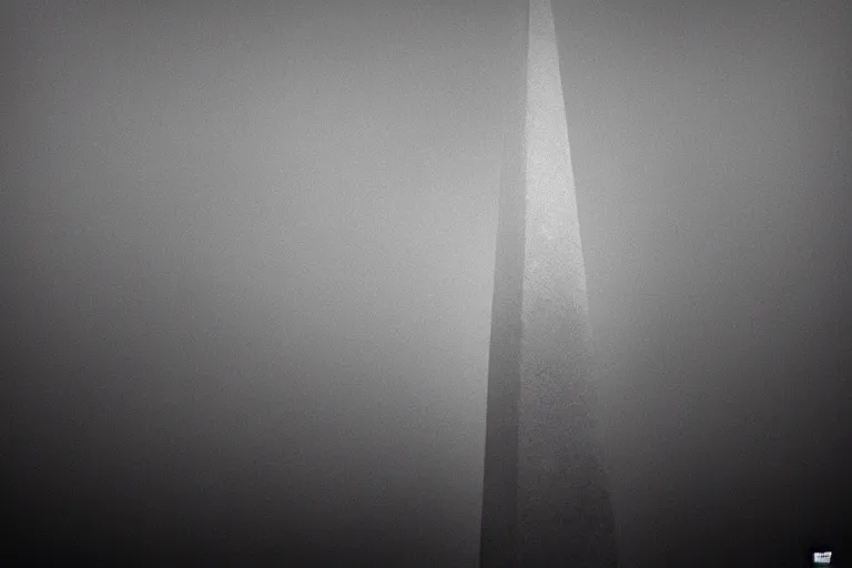 Image similar to a ominous floating obelisk underwater, photo-realistic, colorful, dark, smog, complex, shot by a camera,
