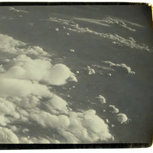 Image similar to a picture of earth from the space station, taken on a ww 1 camera.