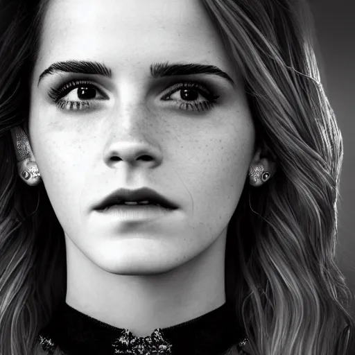 Prompt: side portrait of ecclectic emma watson as a witch, beautiful, attractive, glowing, ornate and intricate, jaw dropping, dynamic lighting, intricate and detailed, 4 k octane render