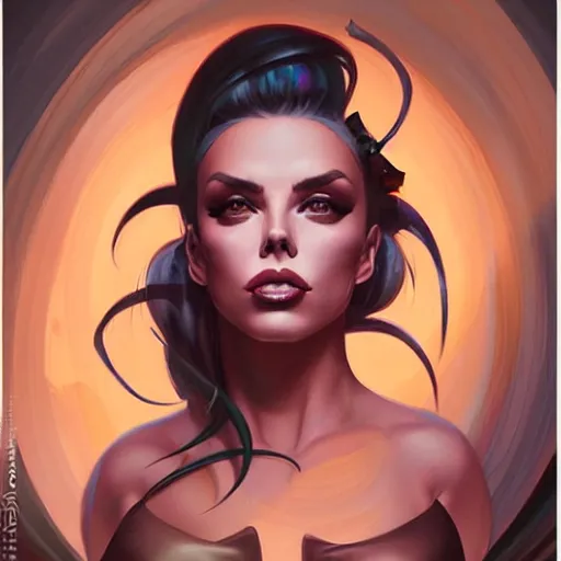 Prompt: adriana chechik portrait by stanley lau and peter mohrbacher