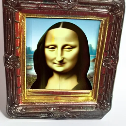 Prompt: A happy meal toy of Mona Lisa, vibrant, cute, chibi, highly detailed, mint condition