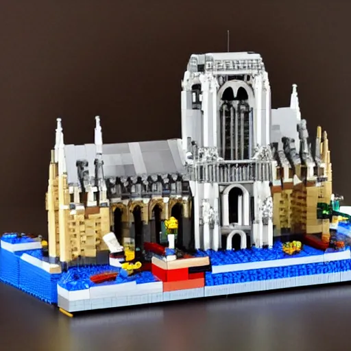 Image similar to Notredame made with Lego