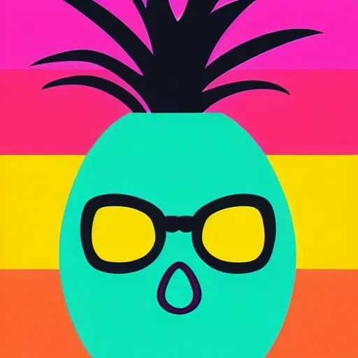 Image similar to rainbow pineapple. pop art.